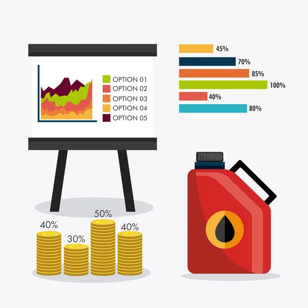 Инфографика нефтегазовой промышленности — стоковый вектор