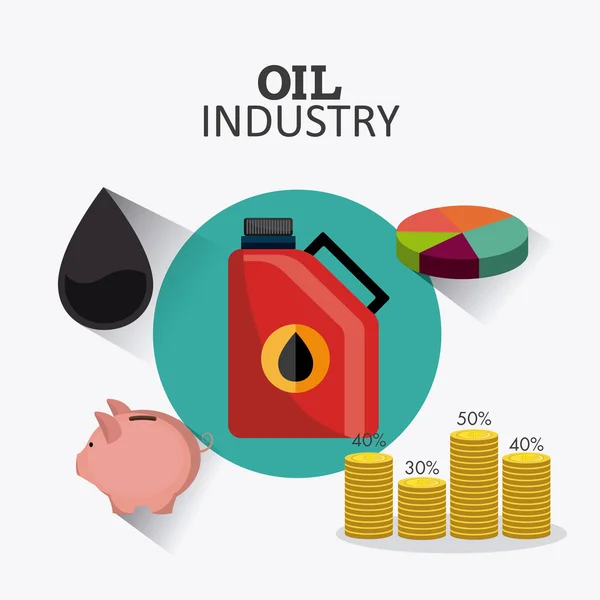 Infografik zur Erdöl- und Ölindustrie — Stockvektor