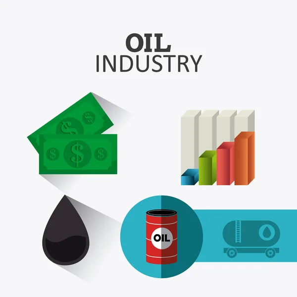 Petroleum and oil industric infographic — Stock Vector