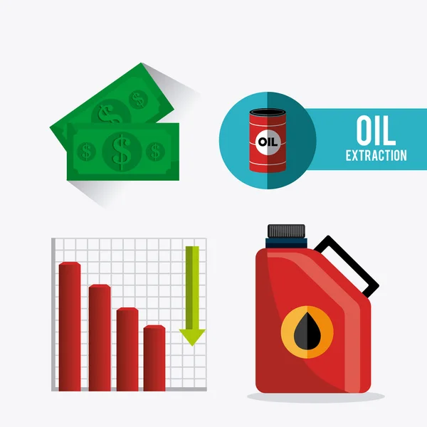 Инфографика нефтегазовой промышленности — стоковый вектор