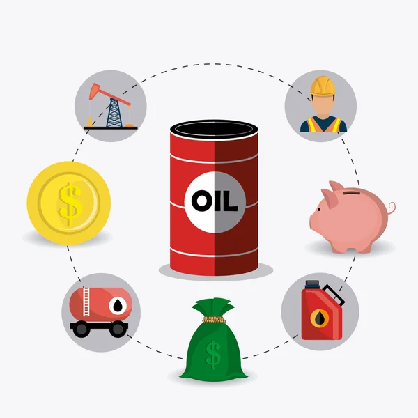 Petroleum and oil industric infographic — Stock Vector