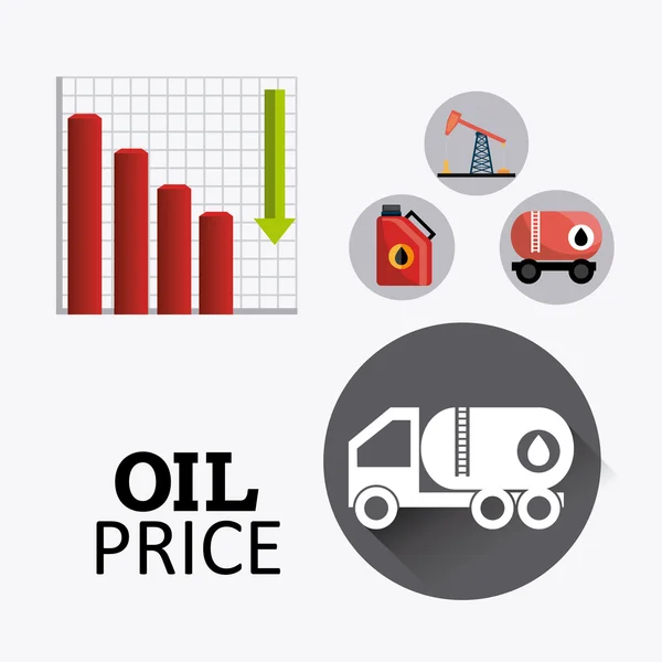 पेट्रोलियम और तेल उद्योग इन्फोग्राफिक — स्टॉक वेक्टर