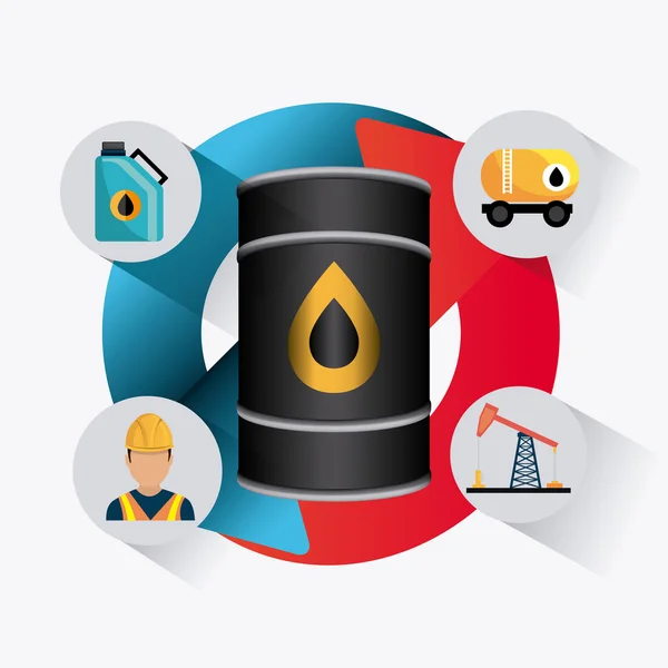 Инфографика нефтегазовой промышленности — стоковый вектор