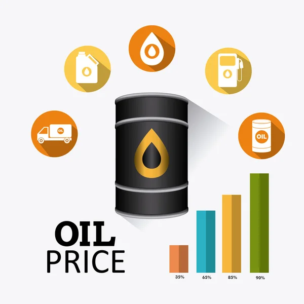 Petrol ve petrol industric Infographic — Stok Vektör