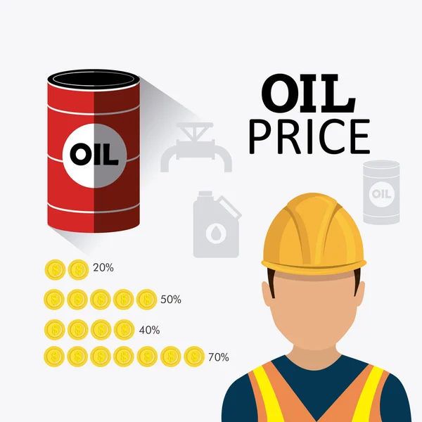 Petroleum and oil industric infographic - Stok Vektor