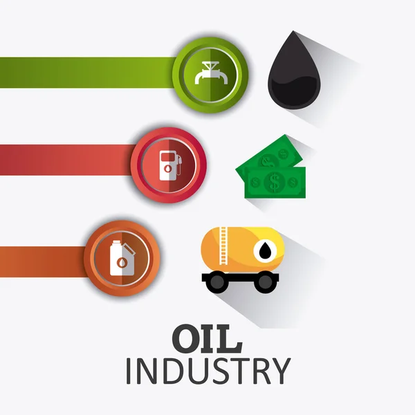 Infografía industrial del petróleo y el petróleo — Vector de stock