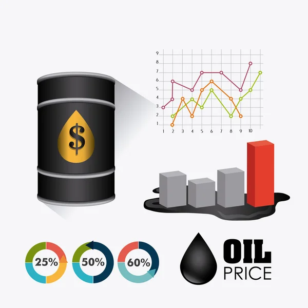 Kőolaj és kőolaj industric infographic — Stock Vector