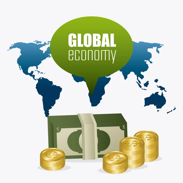 Global economy, money and business — Stock Vector