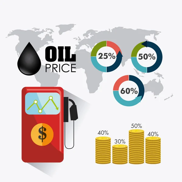 Инфографический дизайн нефтяной и нефтяной промышленности — стоковый вектор