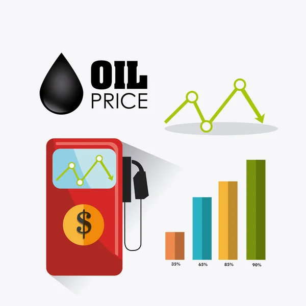 Petroleum och olja industrin infographic design — Stock vektor