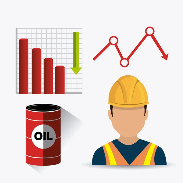 Petroleum and oil industry infographic design — Stock Vector