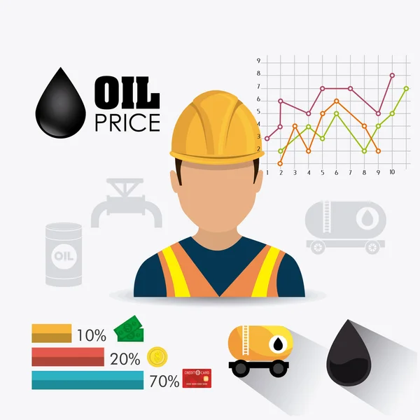 Petroleum and oil industry infographic design — Stock Vector