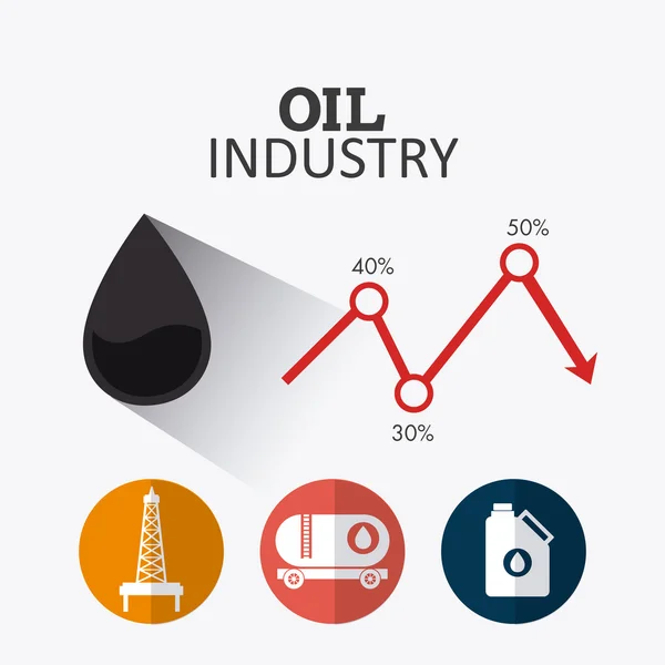 石油及び石油産業のインフォ グラフィック デザイン — ストックベクタ
