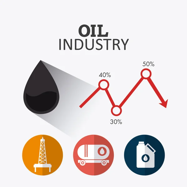 Infografik-Design für die Erdölindustrie — Stockvektor