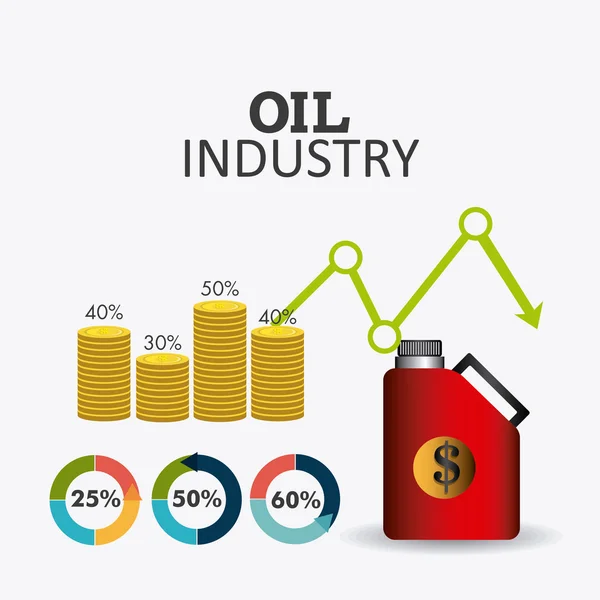 Petroleum and oil industry infographic design — Stock Vector