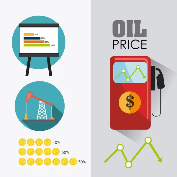 Infografik-Design für die Erdölindustrie — Stockvektor