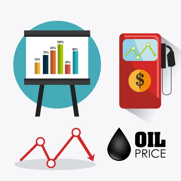 Инфографический дизайн нефтяной и нефтяной промышленности — стоковый вектор