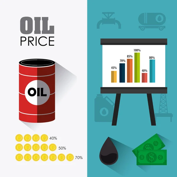 Petroleum and oil industry infographic design — Stock Vector