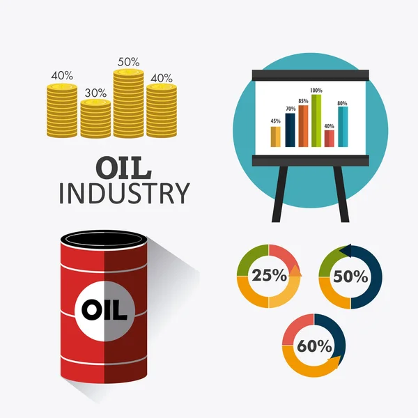 Infografik-Design für die Erdölindustrie — Stockvektor