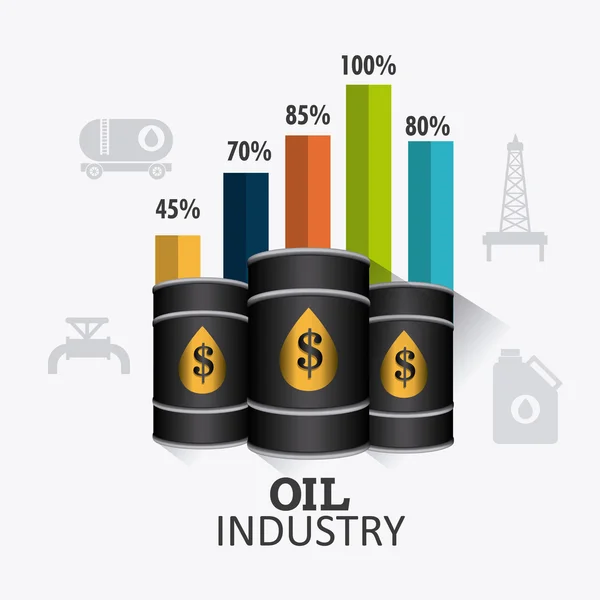 Petroleum and oil industry infographic design — Stock Vector