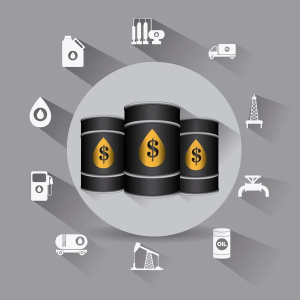 Industrie pétrolière infographie design — Image vectorielle