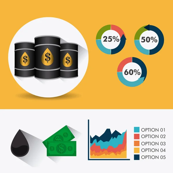 Petroleum and oil industry infographic design — Stock Vector