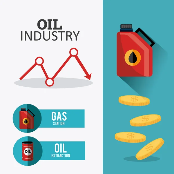 Petroleum and oil industry infographic design — Stock Vector