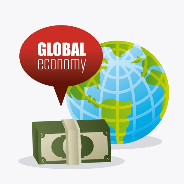 Global economy, money and business — Stock Vector