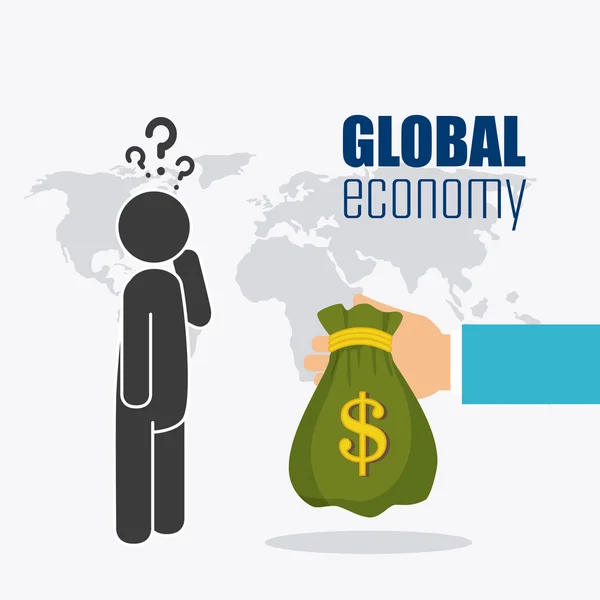Global ekonomi, pengar och affärer — Stock vektor