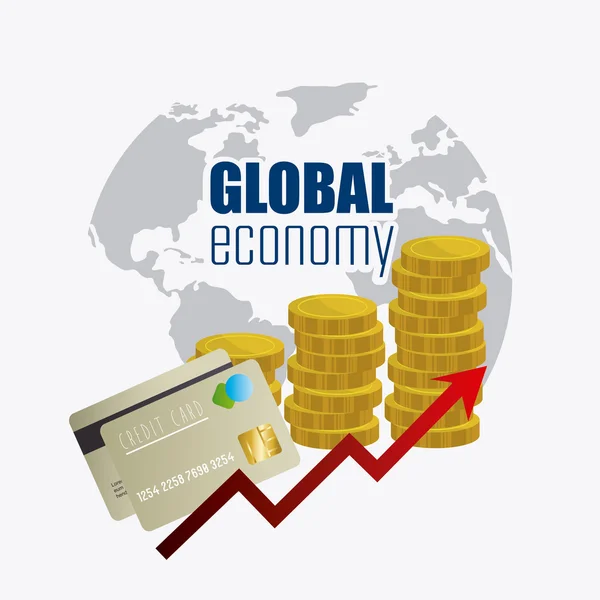 Global economy, money and business — Stock Vector