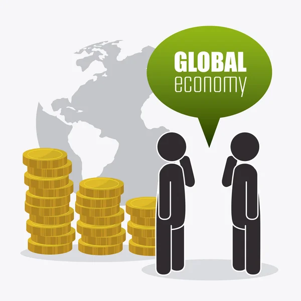 Économie mondiale, argent et affaires — Image vectorielle
