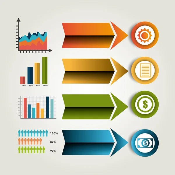 Világ kapcsolatok és üzleti infographic — Stock Vector