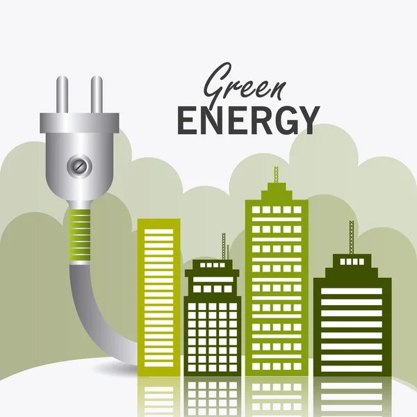 Energía verde y ecología — Archivo Imágenes Vectoriales