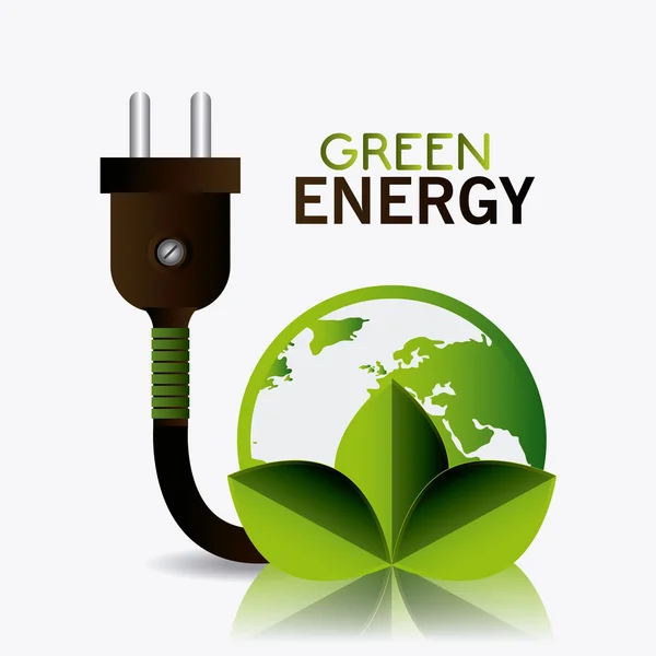 Energía verde y ecología — Vector de stock