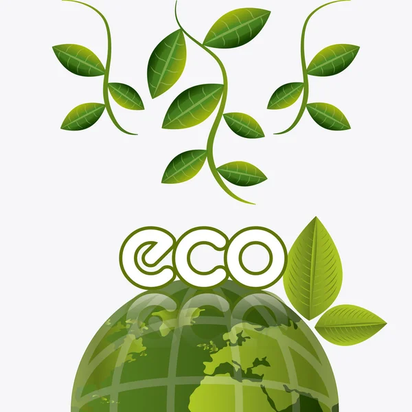 Energía verde y ecología — Vector de stock