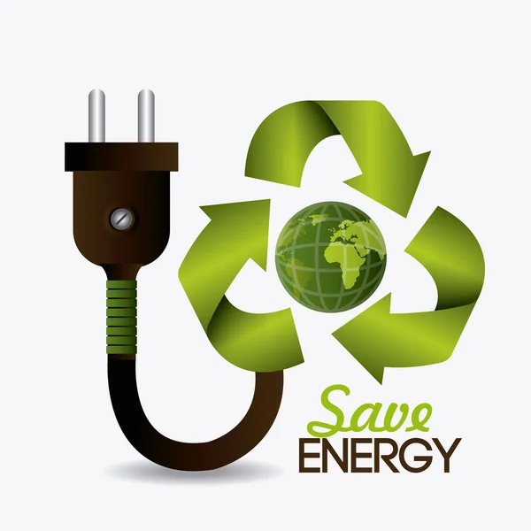 Green energy and ecology — Stock Vector