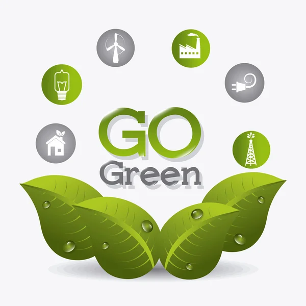 Groene energie en ecologie — Stockvector
