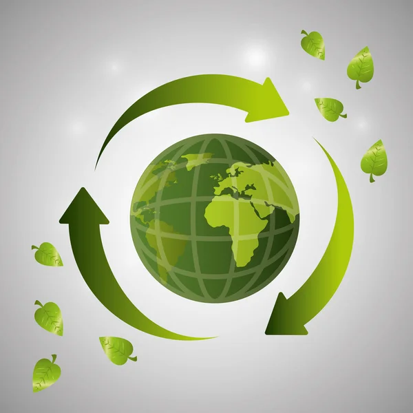 Energía verde y ecología — Vector de stock