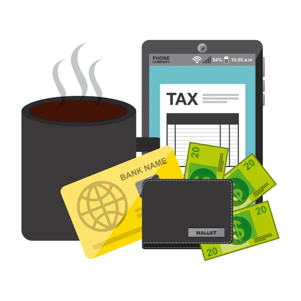 Conception de paiement d'impôt — Image vectorielle