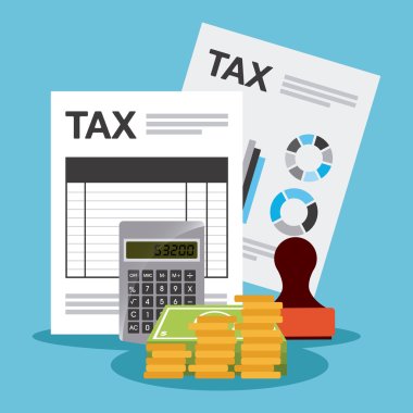 tax payment design clipart