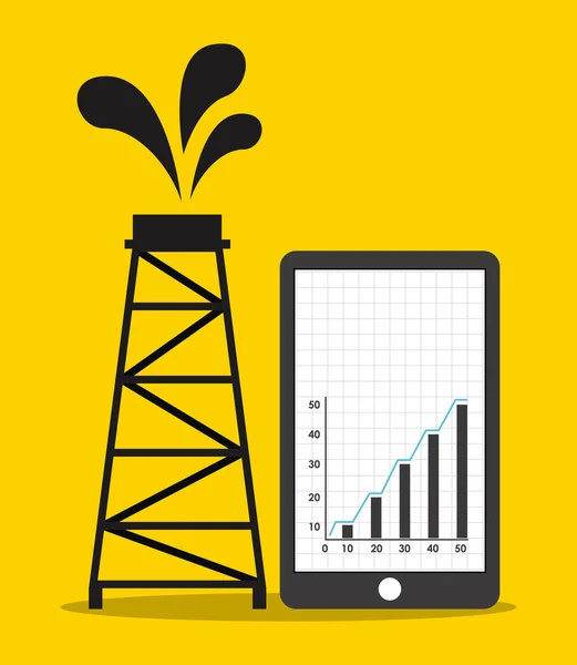 Prix du pétrole conception — Image vectorielle