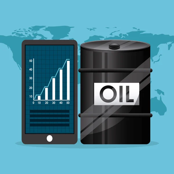 Oil prices design — Stock Vector