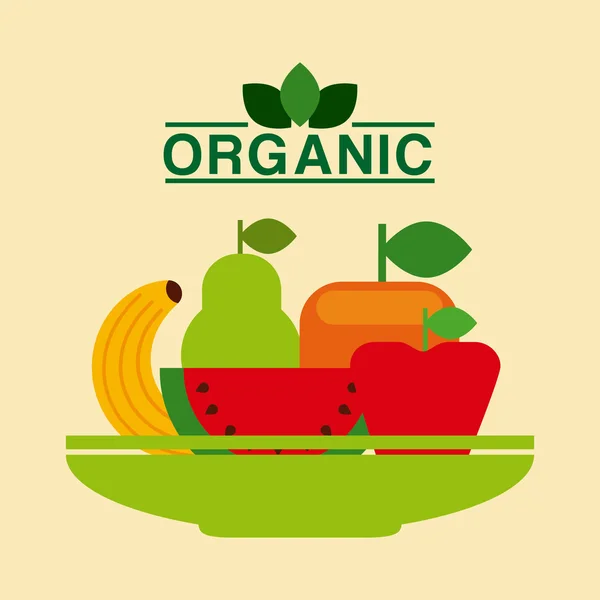 Productos agrícolas ecológicos — Vector de stock