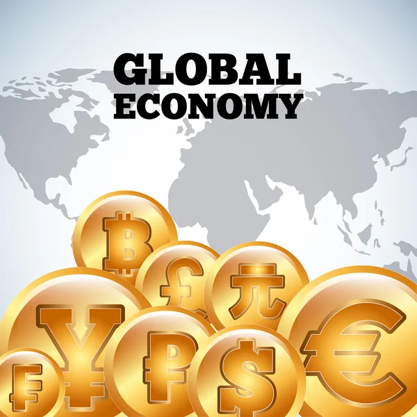 Küresel Ekonomi tasarım — Stok Vektör