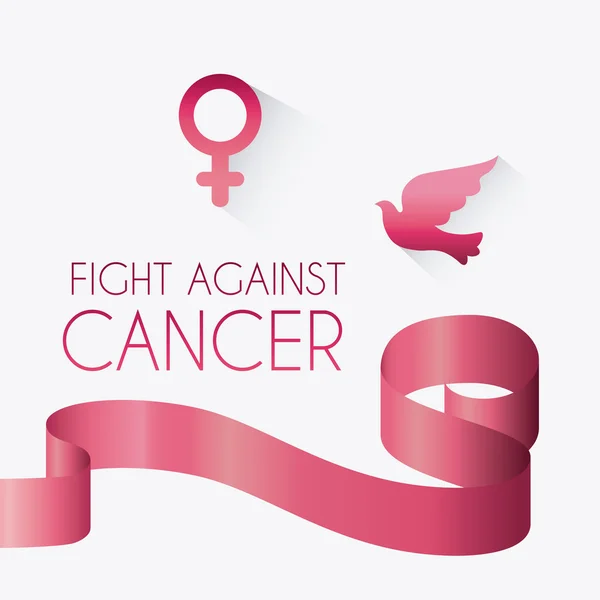 乳がんキャンペーンの戦い — ストックベクタ