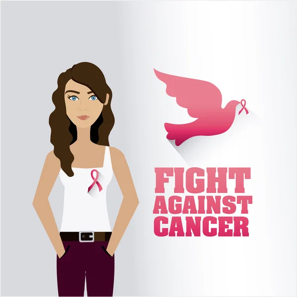 乳がんキャンペーンの戦い — ストックベクタ