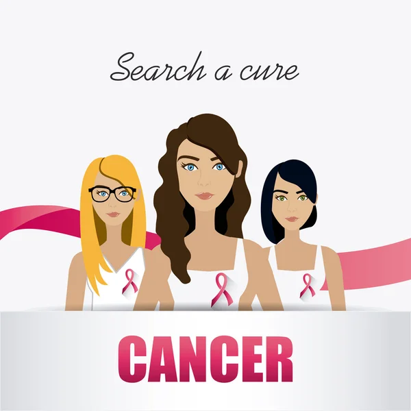 Lutte contre le cancer du sein — Image vectorielle