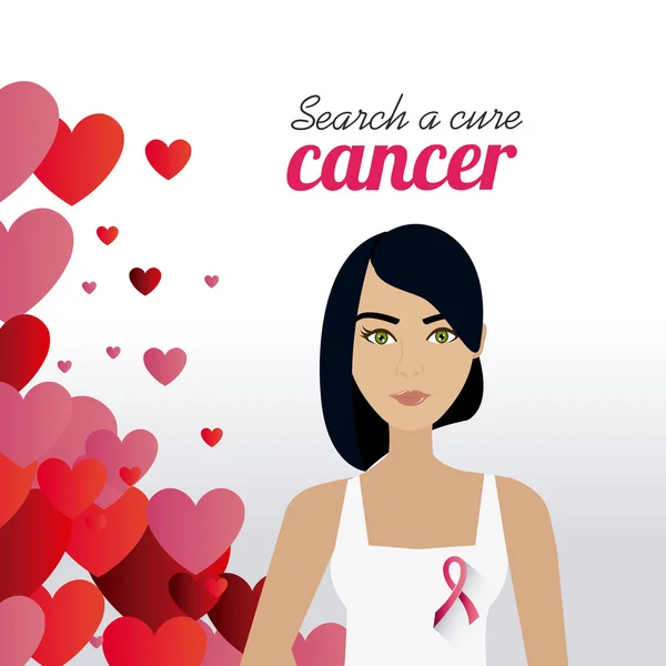 유방암 캠페인에 대 한 싸움 — 스톡 벡터