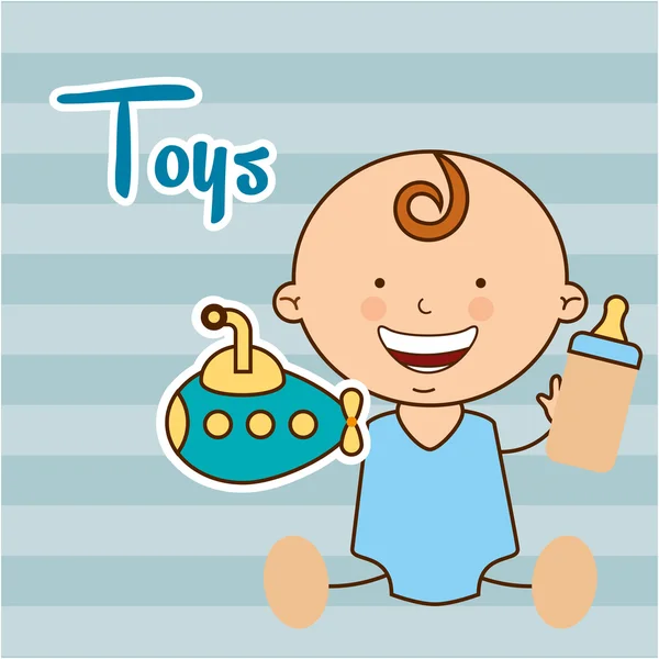 Toys kids design — Stock Vector