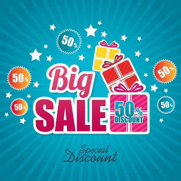 Big sale discounts and offers shopping — Stock Vector